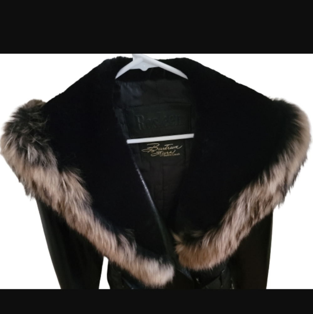 Vintage fur and leather jacket - Picture 2 of 8